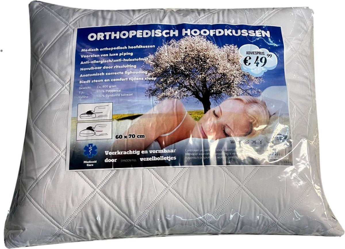 2 Stuks Medisch Orthopedisch - Katoen Hoofdkussen