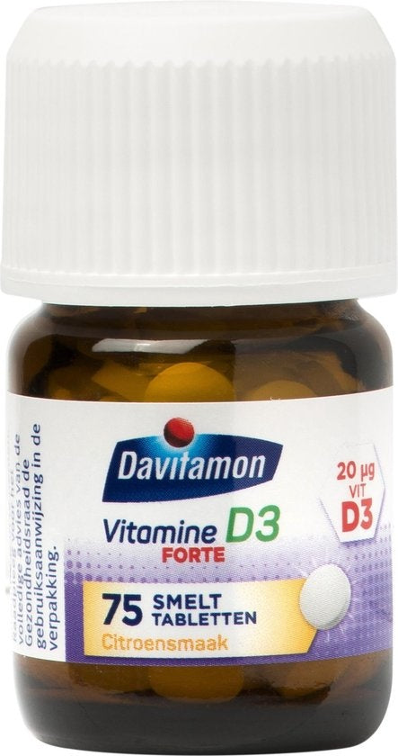 Vitamine D3 - Vitamine D Supplement - Forte Smelttablet 75