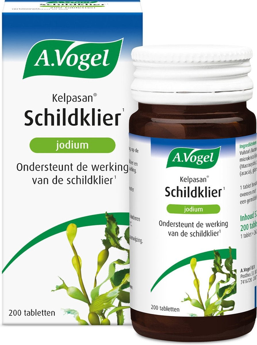 A.Vogel Kelpasan Schildklier tabletten - Jodium is goed voor de schildklier en ondersteunt de energiestofwisseling. - 200 st