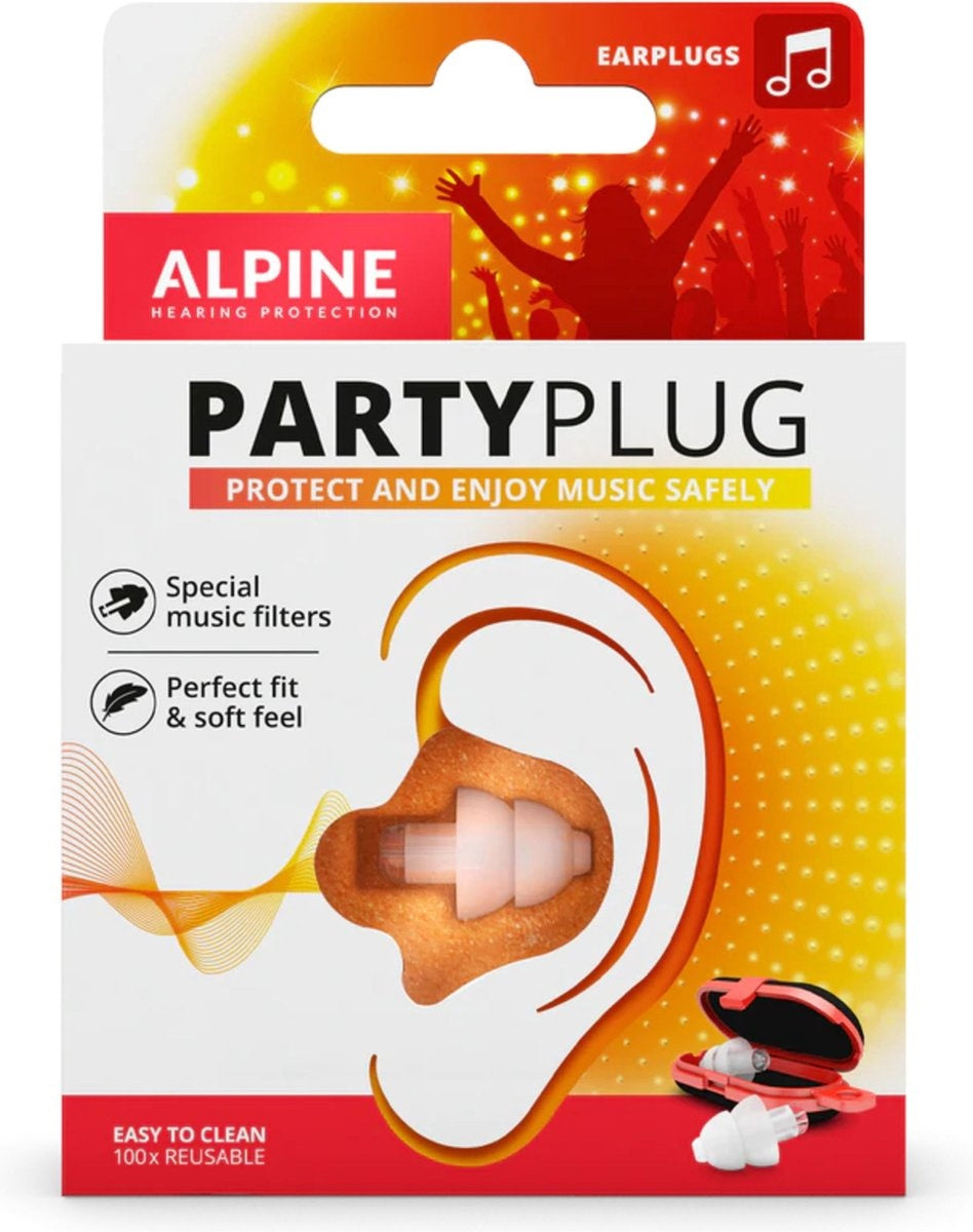 PartyPlug - Muziek Oordoppen - Transparant - SNR 19 dB - 1 paar