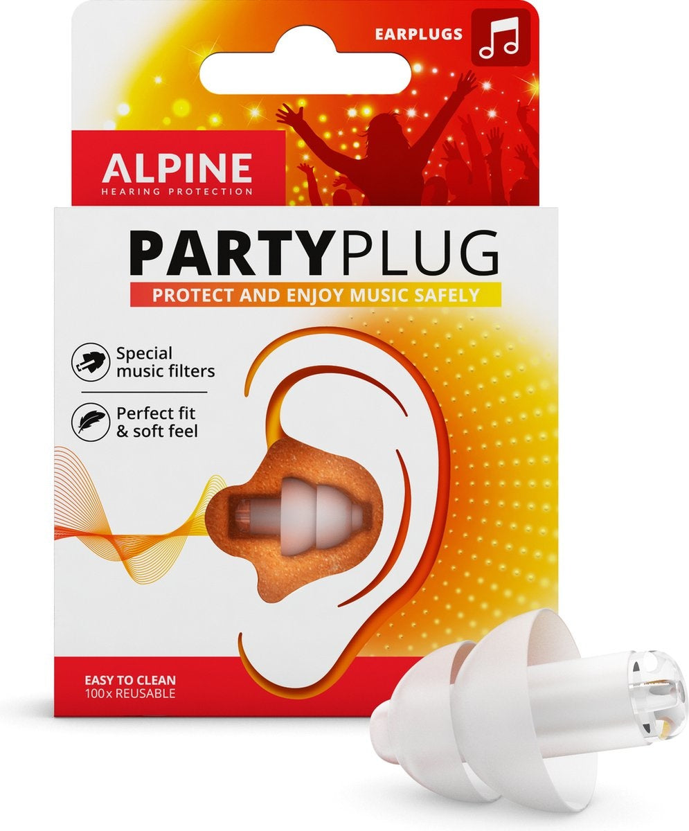 PartyPlug - Muziek Oordoppen - Transparant - SNR 19 dB - 1 paar