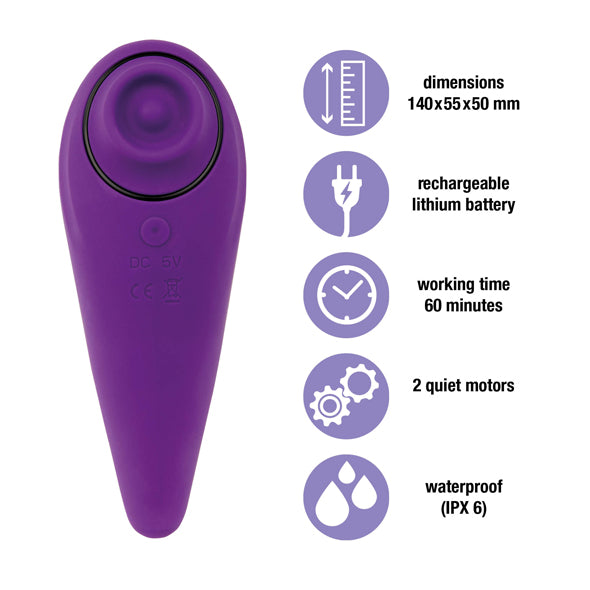 FeelzToys - FemmeGasm Tapping & Tickling Vibrator Paars