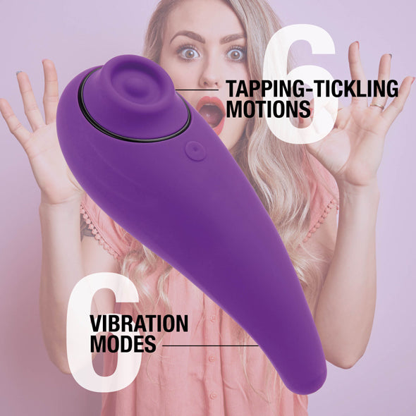 FeelzToys - FemmeGasm Tapping & Tickling Vibrator Paars