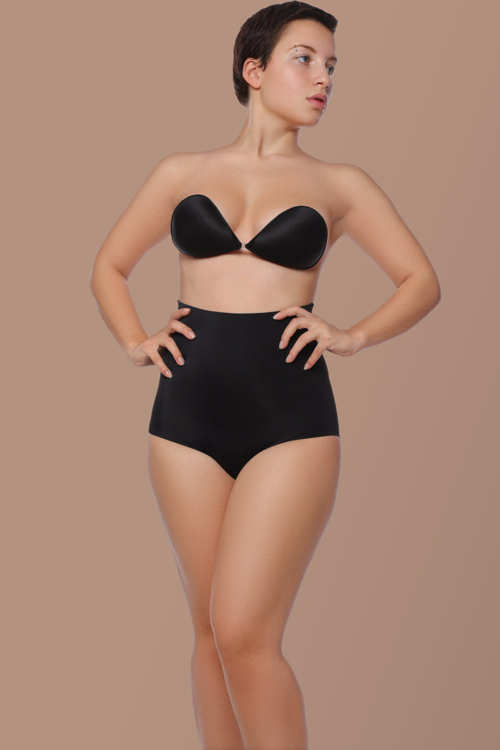 Bye Bra - Slip met Vulling Hoge Taille Black S