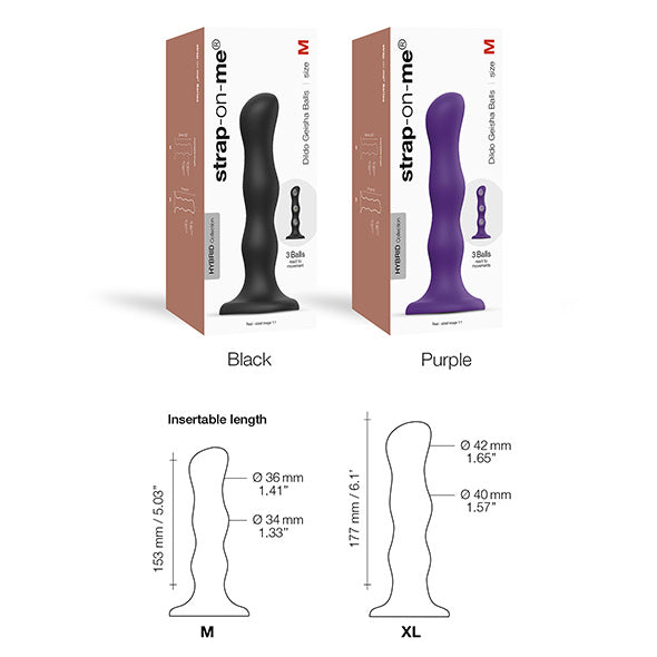 Strap-On-Me - Dildo Geisha Ball Purple XL