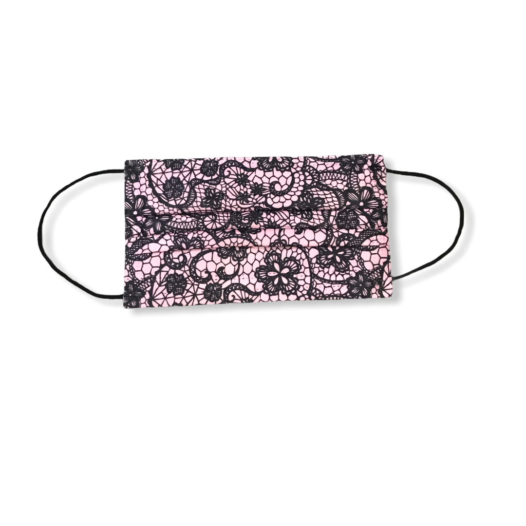 Pink patroon 3-laags mondkapjes Conform UNE-EN 14683-01-2020