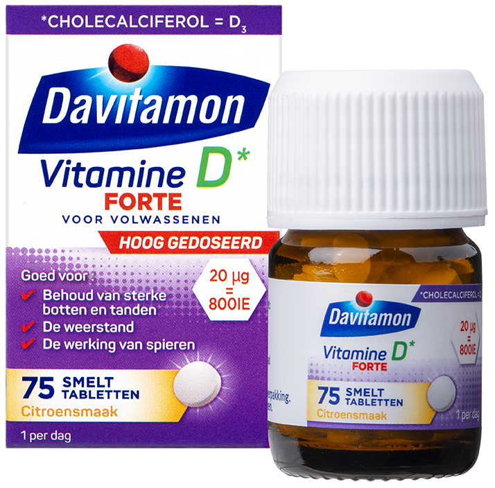 Vitamine D3 - Vitamine D Supplement - Forte Smelttablet 75